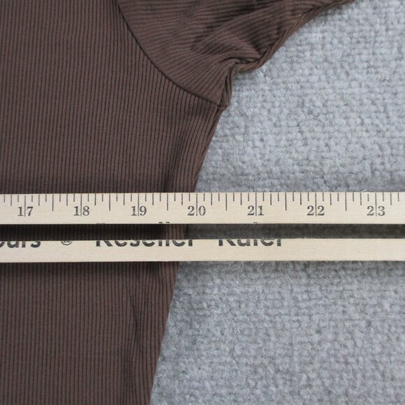 SKIMS Soft Lounge Long Sleeve Slip Dress Womens 4X Cocoa Brown Low Bust Plus NWT - Picture 7 of 8